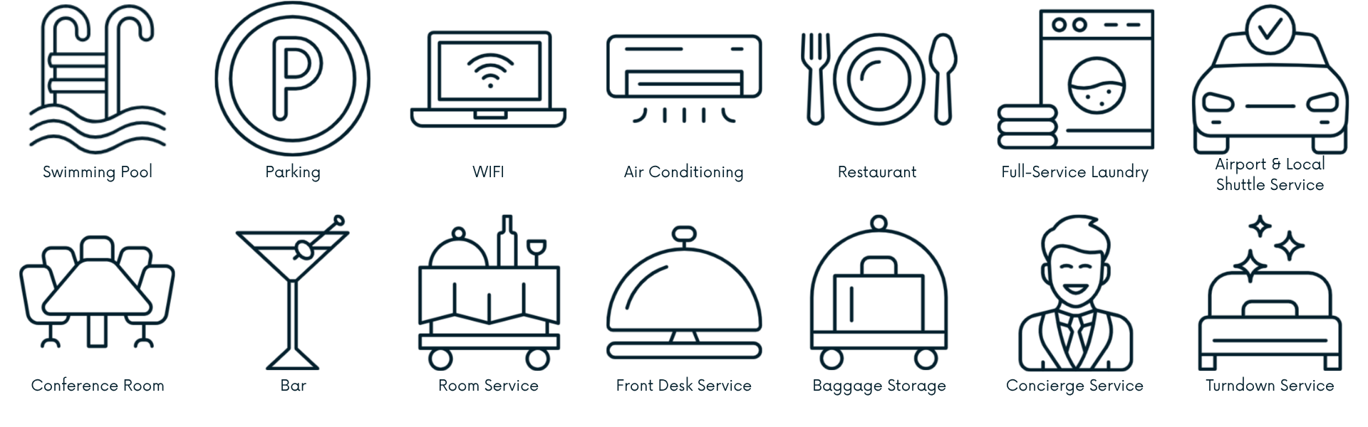 Amenities Icons _  Presidential hotels